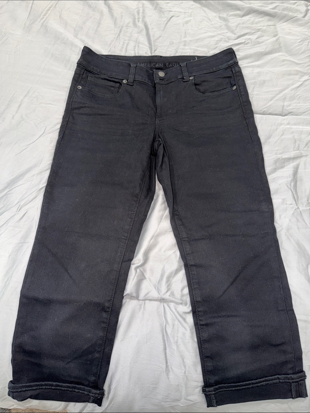 American Eagle Outfitters Black artist crop Jeans
